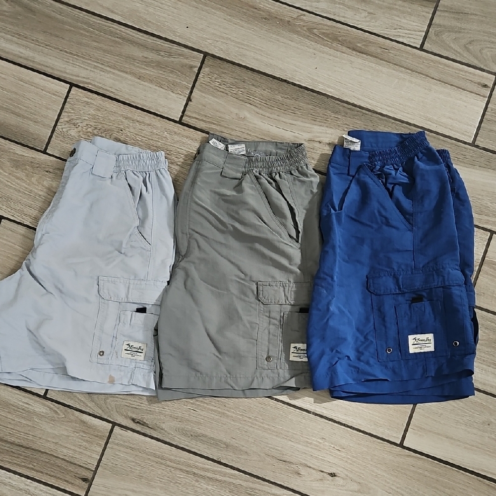 Bimini Bay Cargo Shorts - Light Blue, Gray, Blue